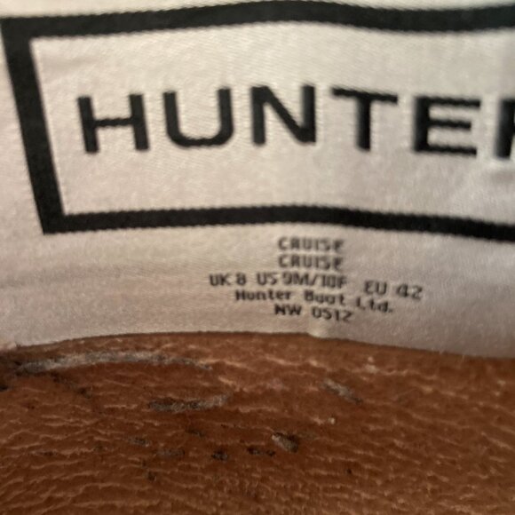 Hunter Lace-Up Black Rubber Rain Boots Waterproof Insulated Excellent Men's 9 - Picture 8 of 8